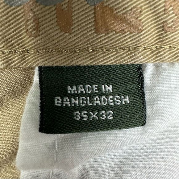 Eddie Bauer Pants Mens 35x32 Beige Khaki Heritage Washed Chino Straight Leg - Picture 12 of 14